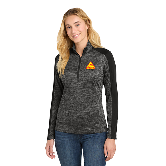 Sport-Tek® Women's PosiCharge® Electric Heather Colorblock 1/4-Zip Pullover